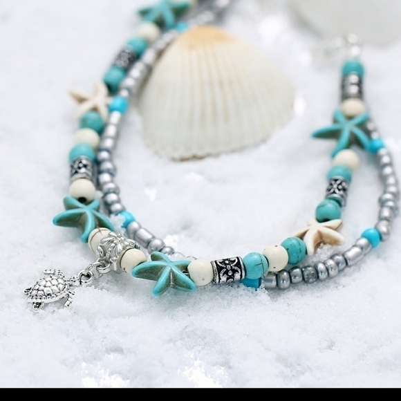 Sea Turtle and Starfish Anklet NWT - Picture 4 of 5